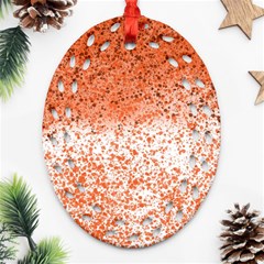 Scrapbook Orange Shades Ornament (oval Filigree) by HermanTelo