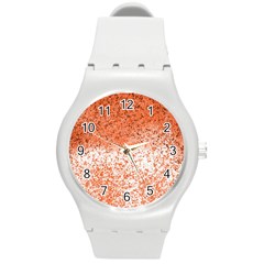 Scrapbook Orange Shades Round Plastic Sport Watch (m)