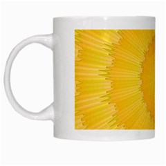 Wave Lines Yellow White Mugs by HermanTelo