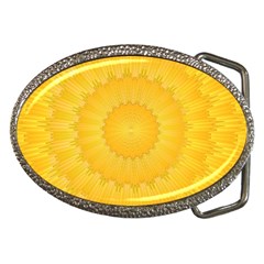 Wave Lines Yellow Belt Buckles