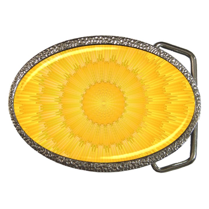 Wave Lines Yellow Belt Buckles