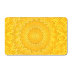 Wave Lines Yellow Magnet (rectangular) by HermanTelo