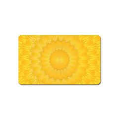 Wave Lines Yellow Magnet (name Card) by HermanTelo