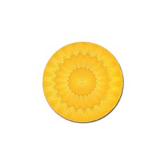 Wave Lines Yellow Golf Ball Marker by HermanTelo