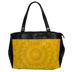 Wave Lines Yellow Oversize Office Handbag