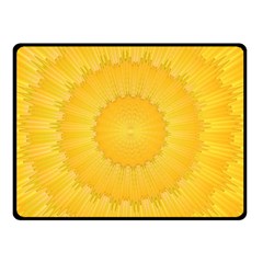 Wave Lines Yellow Fleece Blanket (small)