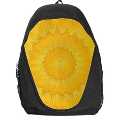 Wave Lines Yellow Backpack Bag by HermanTelo