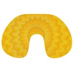 Wave Lines Yellow Travel Neck Pillow Front