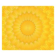 Wave Lines Yellow Double Sided Flano Blanket (small) 