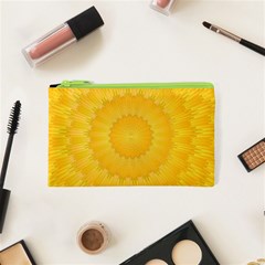 Wave Lines Yellow Cosmetic Bag (xs)