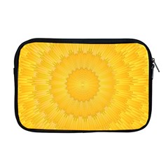 Wave Lines Yellow Apple Macbook Pro 17  Zipper Case