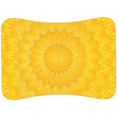 Wave Lines Yellow Velour Seat Head Rest Cushion