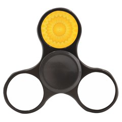 Wave Lines Yellow Finger Spinner by HermanTelo