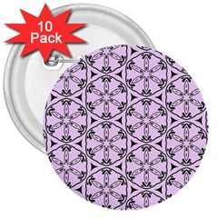 Texture Tissue Seamless Flower 3  Buttons (10 Pack)  by HermanTelo