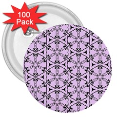 Texture Tissue Seamless Flower 3  Buttons (100 Pack)  by HermanTelo