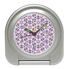 Texture Tissue Seamless Flower Travel Alarm Clock by HermanTelo