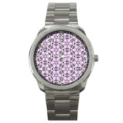 Texture Tissue Seamless Flower Sport Metal Watch by HermanTelo