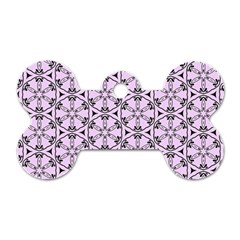 Texture Tissue Seamless Flower Dog Tag Bone (one Side)