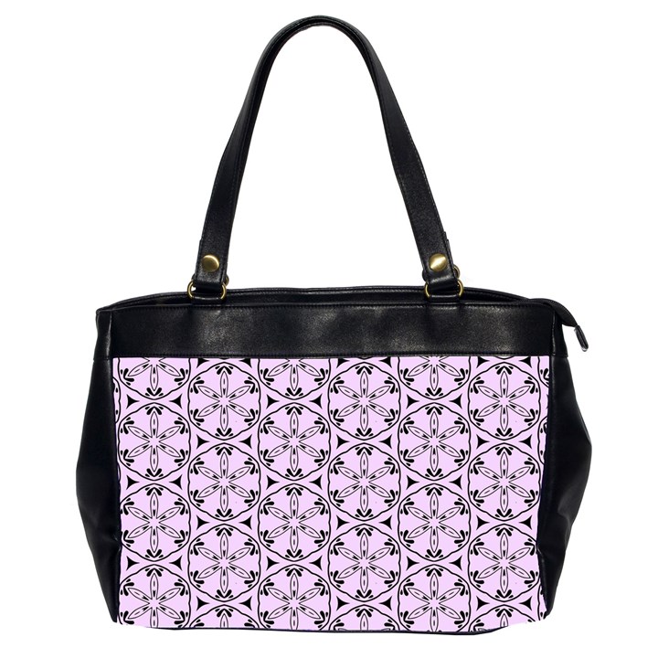 Texture Tissue Seamless Flower Oversize Office Handbag (2 Sides)