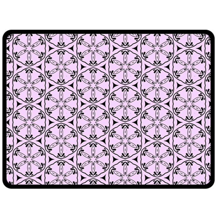 Texture Tissue Seamless Flower Fleece Blanket (Large) 