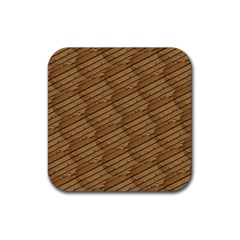 Wood Texture Wooden Rubber Coaster (square)  by HermanTelo