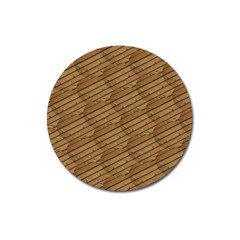 Wood Texture Wooden Magnet 3  (round) by HermanTelo