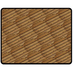 Wood Texture Wooden Fleece Blanket (medium)  by HermanTelo