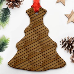 Wood Texture Wooden Christmas Tree Ornament (two Sides)