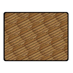 Wood Texture Wooden Double Sided Fleece Blanket (small)  by HermanTelo