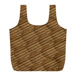 Wood Texture Wooden Full Print Recycle Bag (L) Front