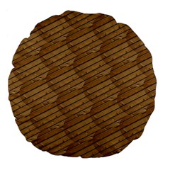 Wood Texture Wooden Large 18  Premium Flano Round Cushions