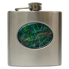 Shining Lines Light Stripes Hip Flask (6 Oz)