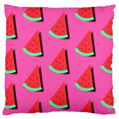 Fresh Watermelon Slices Large Flano Cushion Case (two Sides) by VeataAtticus