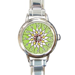 Mandala Model Figure Graphics Round Italian Charm Watch by Pakrebo