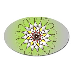 Mandala Model Figure Graphics Oval Magnet by Pakrebo