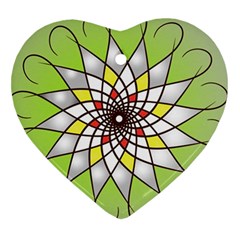 Mandala Model Figure Graphics Heart Ornament (two Sides) by Pakrebo