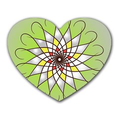 Mandala Model Figure Graphics Heart Mousepads by Pakrebo