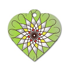 Mandala Model Figure Graphics Dog Tag Heart (two Sides) by Pakrebo