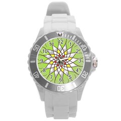 Mandala Model Figure Graphics Round Plastic Sport Watch (l) by Pakrebo