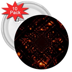 Fire Glass Fractal 3  Buttons (10 Pack)  by Pakrebo