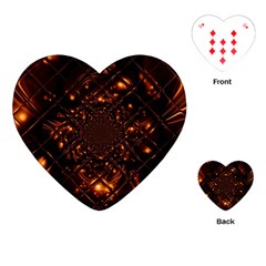 Fire Glass Fractal Playing Cards Single Design (heart) by Pakrebo