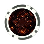 Fire Glass Fractal Poker Chip Card Guard (10 pack) Front