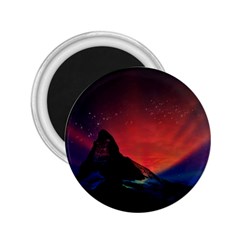 Matterhorn Switzerland Fantasy Aurora 2 25  Magnets by Pakrebo