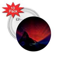 Matterhorn Switzerland Fantasy Aurora 2 25  Buttons (10 Pack)  by Pakrebo