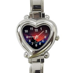 Matterhorn Switzerland Fantasy Aurora Heart Italian Charm Watch by Pakrebo