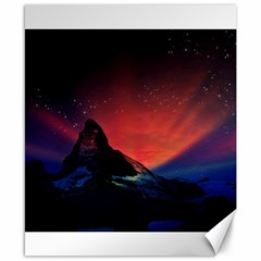 Matterhorn Switzerland Fantasy Aurora Canvas 8  X 10  by Pakrebo