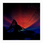 Matterhorn Switzerland Fantasy Aurora Medium Glasses Cloth (2 Sides) Front