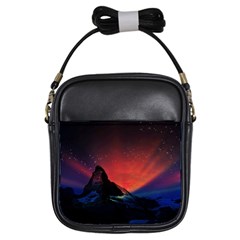 Matterhorn Switzerland Fantasy Aurora Girls Sling Bag by Pakrebo