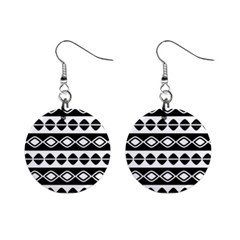 Ethnic Tribal Pattern Mini Button Earrings by Pakrebo