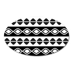 Ethnic Tribal Pattern Oval Magnet by Pakrebo